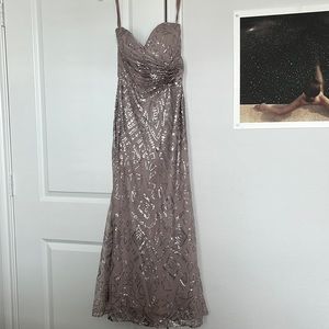 Aztec Taupe Bridesmaid Dress